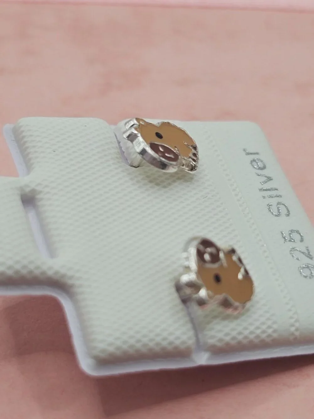 Sterling Silver 925 High Polished Capybara Screw Back Stud Earrings